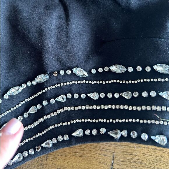 NBD Revolve Bruna Rhinestone Embellished Crop Top in Black Size Medium 198.00 - Picture 12 of 16
